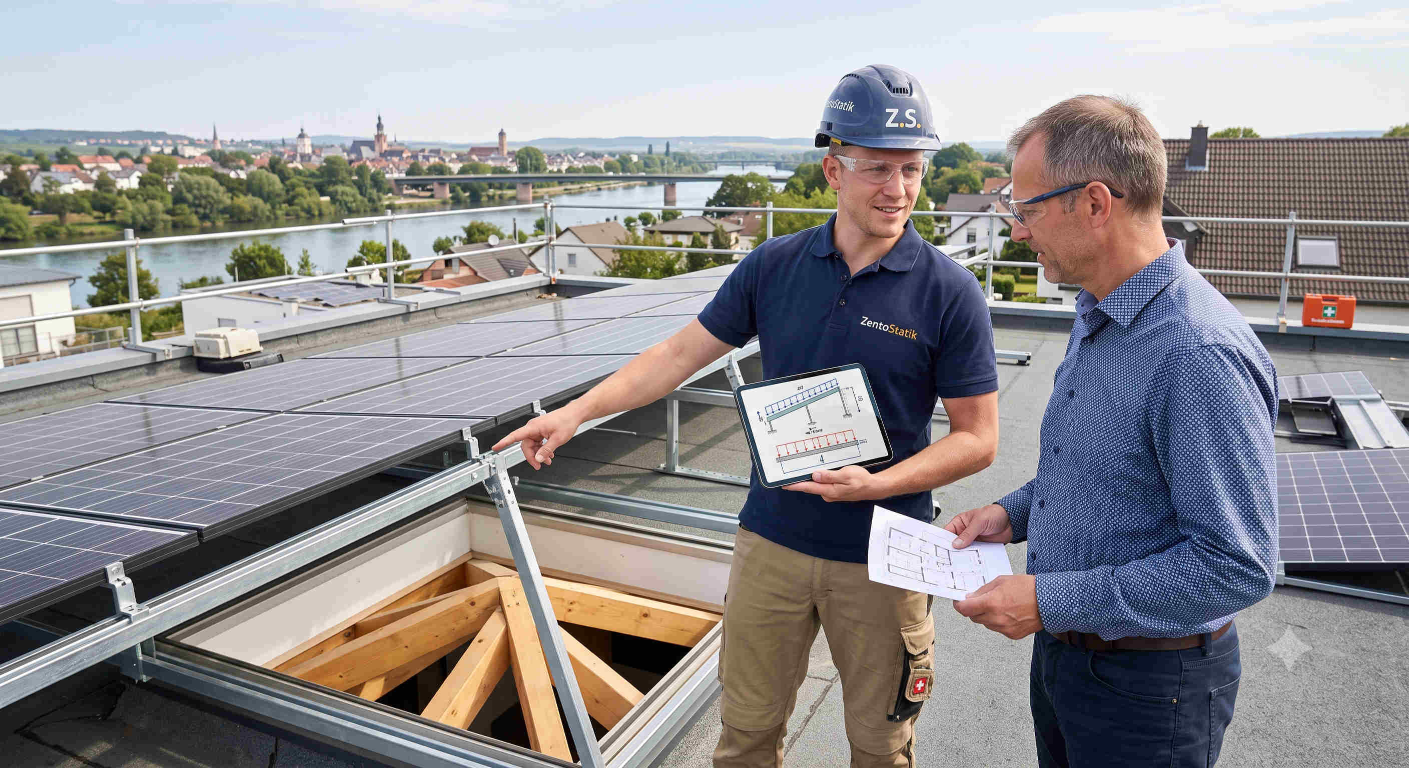 Photovoltaik Statik Frankfurt - Vor-Ort Prüfung Dach & Carport